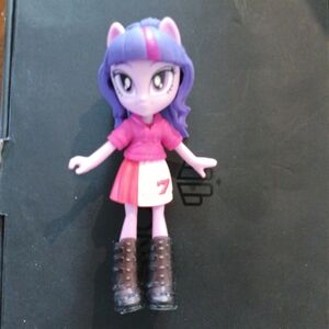 Purple and Pink Cartoon Doll Figure